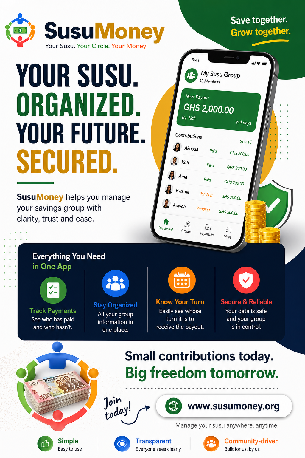 Your Susu. Organized. Your Future. Secured.